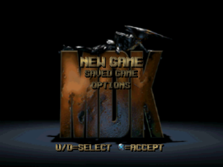 MDK title screen for Playstation